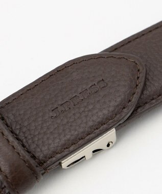 J.PRESS MEN 【J.PRESS BASIC】シボレザー ベルト ダークブラウン系