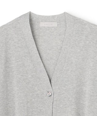 UNFILO L イージーカーディガン クロップド グレー