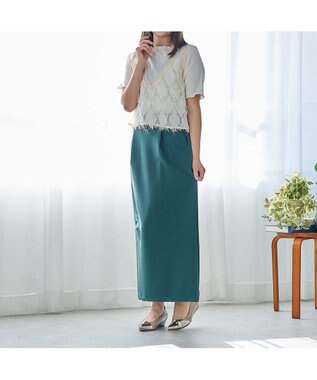 MODE ET JACOMO <MODE ET JACOMO>ポインテッドウェッジソールパンプス ベージュコンビ