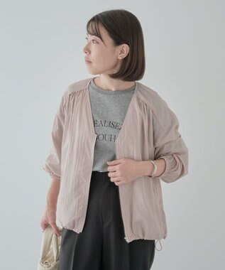 Green Parks Ｖネックドロストライトブルゾン Pink