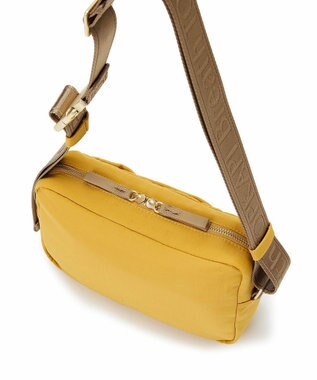 TOPKAPI 【Breath TOPKAPI】Freely フリーリー ナイロン ロゴテープ  スクエア ショルダーバッグ イエロー