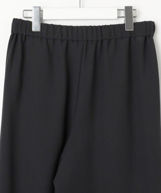 23区 【新色追加/洗える】ストレッチジョーゼット ワイドパンツ ブラック系