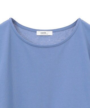 earth music&ecology 異素材バックプリーツチュニック Blue