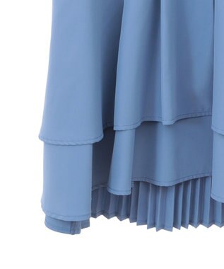 earth music&ecology 異素材バックプリーツチュニック Blue