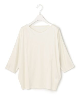 ICB 【洗える】トリアセサテンスムース 7分袖プルオーバー アイボリー系