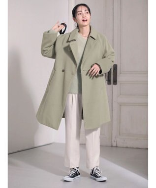 Green Parks 柄テーパードパンツ Ivory