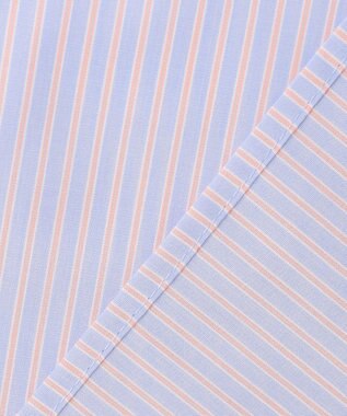 J.PRESS LADIES 【一枚で着映え】ソフトストライプ フリル襟 ブラウス サックスブルーストライプ系