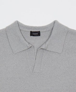WEGO スキッパーニットポロ グレー