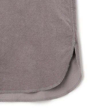 J.PRESS YORK STREET 【WOMEN】コーデュロイ ロングブラウス ライトグレー系