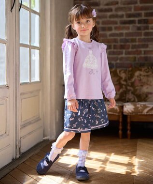 ANY KIDS 【WEB限定】7daysプリントTシャツ ラベンダー×ドレス