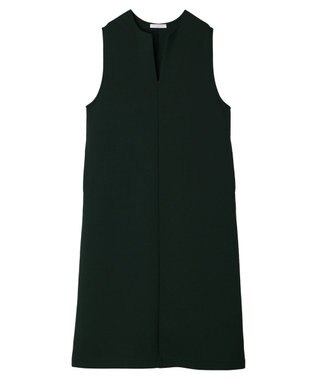 Green Parks キーネックダンボールジャンスカ Dark Green