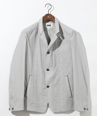 JOSEPH ABBOUD 夏ブルゾン【JAPANファブリック/清涼/軽量】ダブルワッシャーストレッチ ブルゾン ライトグレー系