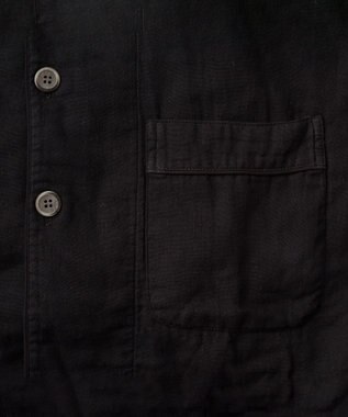 京和晒綿紗 【紗栄子さん愛用パジャマ/UNISEX】京和晒綿紗×御黒染司 京都紋付 ガーゼパジャマ 2重合わせ 【黒】 黒紋付染め