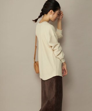 OP／FILA 【ocean pacific】らくティブ/ヘンリーネックワッフルロンT ベージュ