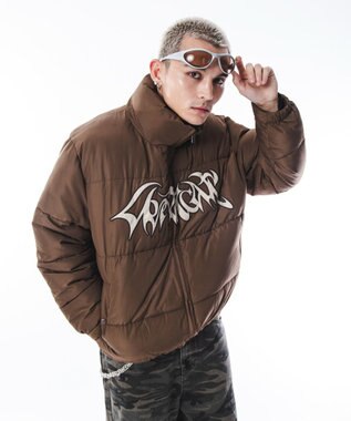 WEGO 【ユニセックス着用ITEM/MLサイズ展開】パファーグラフィックブルゾン ブラウン