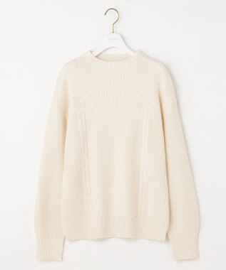 ANY SIS 【洗える】スフレボトルネック ニット アイボリー