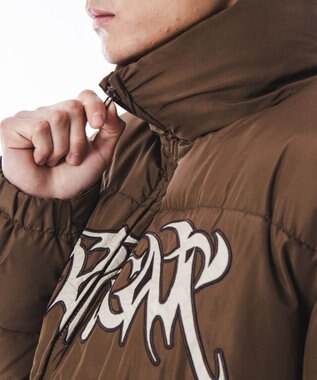 WEGO 【ユニセックス着用ITEM/MLサイズ展開】パファーグラフィックブルゾン ブラウン