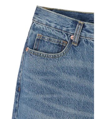 earth music&ecology ウ゛ィンテージ加工テーパードデニム Medium Indigo