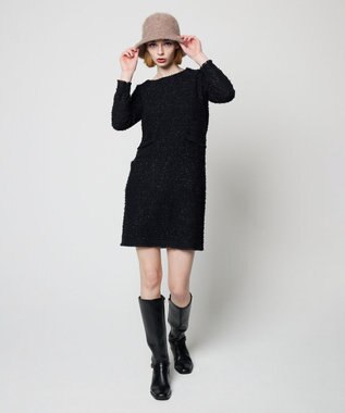 TOCCA 【洗える！】UNSNARL TWEED ドレス ブラック系