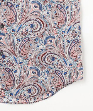 JOSEPH ABBOUD リバティプリント シャツ ワイン系5