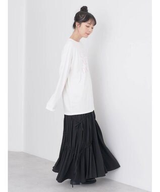 earth music&ecology ドロストギャザーフレアスカート Black