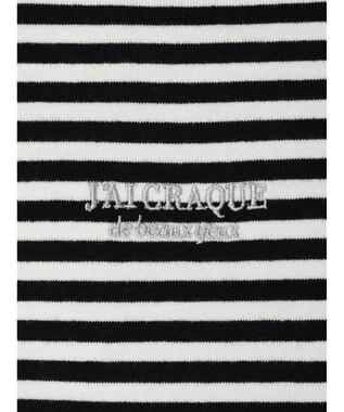 AMERICAN HOLIC 刺繍ロゴミニ裏毛ボートネックチュニック Border