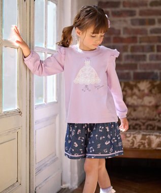 ANY KIDS 【WEB限定】7daysプリントTシャツ ラベンダー×ドレス