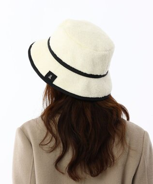 AURORA LANVIN en Bleu ランバン オン ブルー ボアバケットハット オフホワイト