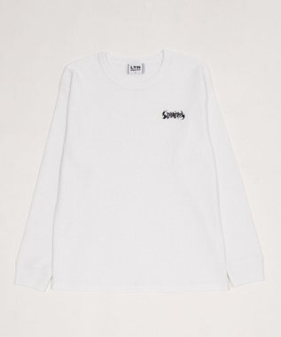 WEGO 【ユニセックス着用ITEM】ワッフルロゴT（長袖） ホワイト