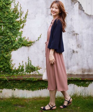 ANY SIS S 【洗える】ショートレングストッパー カーディガン ネイビー