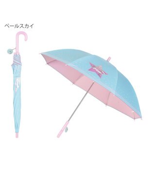 MOONBAT キッズ 晴雨兼用日傘 長傘 ビニール窓 スター 50cm 遮光 遮熱 UV