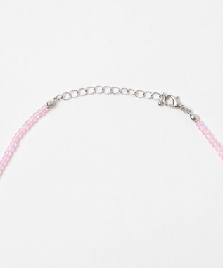 WEGO Lカラービーズリボンネックレス ライトピンク
