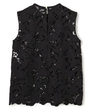 BEIGE， CITRINE / エンブロイダリーレースノースリーブブラウス Black