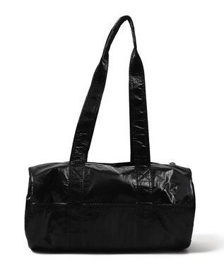 WEGO サテンリボンチャーム付きボストンバッグ ブラック