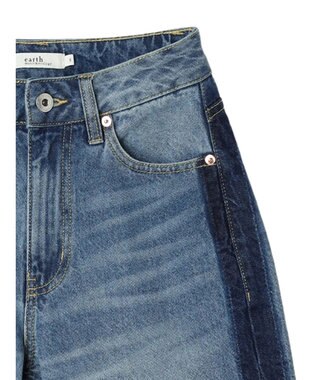 earth music&ecology サイドラインデニムパンツ Medium Indigo