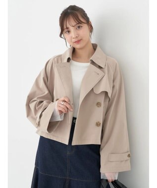 earth music&ecology ショートトレンチコート Beige