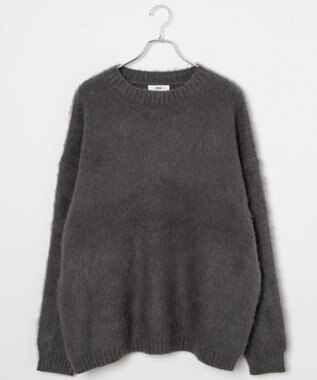 WEGO モヘアライクBIGプルオーバー ダークグレー