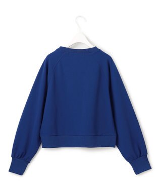 ICB 【UVカット・洗える】ジョーゼットジャージー クロップド丈プルオーバー ロイヤルブルー系