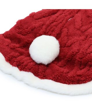 PET PARADISE ペットパラダイス サンタさん くま ポンチョ 小型犬 レッド