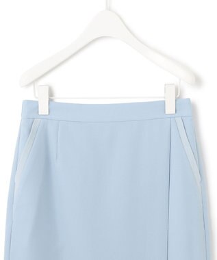 ICB 【接触冷感・UVケア・速乾・洗える】FluidBackSatin ナロースカート ライトブルー系