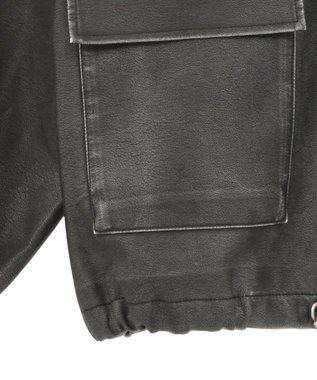 Green Parks ・ＥＬＥＮＣＡＲＥ　ＤＵＥ　フェイクレザーブルゾン Black