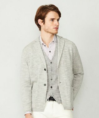 JOSEPH ABBOUD 【サスティナブル】スラブギマ カーディガン ライトグレー系