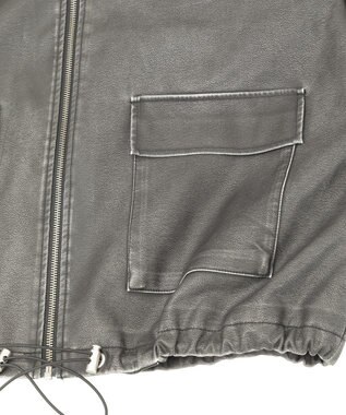 Green Parks ・ＥＬＥＮＣＡＲＥ　ＤＵＥ　フェイクレザーブルゾン Black