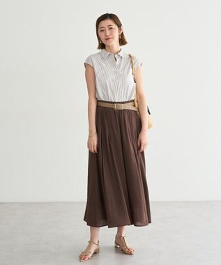 YECCA VECCA ドライタッチシアーキュロットパンツ Brown