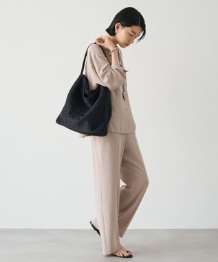 russet ナイロンラフィアワンショルダーバッグ《かごバッグ》(CE-1714) Black