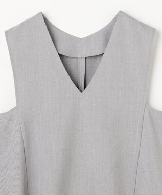 ANY 【2SET】ハンサムジレ×ワイドパンツセット シャンブレーグレー