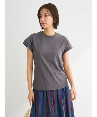 Green Parks ・Ｐｅｔｉｔ　Ｆｌｅｕｒ　リブフレンチＴＥＥ Charcoal Gray