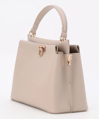 ANY SIS 【2WAY】スクエアミディトート バッグ ライトグレー