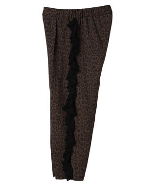 Green Parks ■ＥＳＣＡＲ　サイドラッフルストレートパンツ Leopard