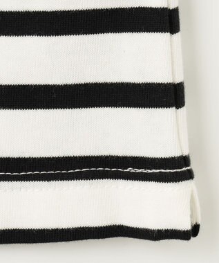 SHARE PARK LADIES 【KIDS】ボートネックボーダーＴシャツ オフ×ブラックボーダー